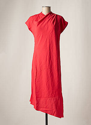 Robe longue manches courtes manches courtes rouge DAY OFF femme