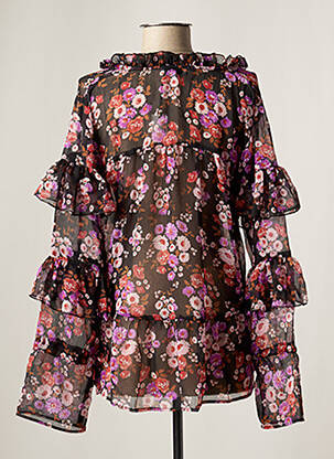 Blouse légère et transparente manches longues violet DAY OFF femme