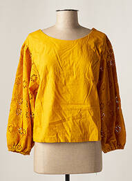 Blouse col rond manches longues jaune DAY OFF femme