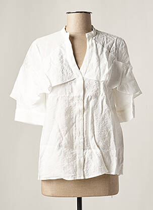 Chemisier manches courtes manches courtes blanc DAY OFF femme