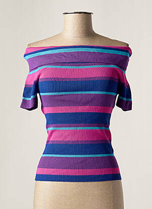 Top stretch manches courtes violet DAY OFF femme