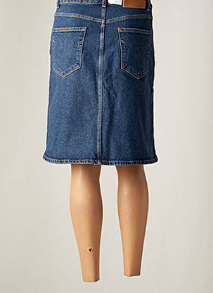Jupe mi-longue coupe droite bleu SELECTED femme