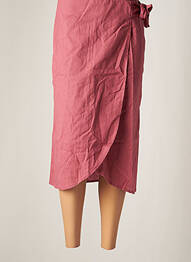Jupe mi-longue coupe droite rose DAY OFF femme