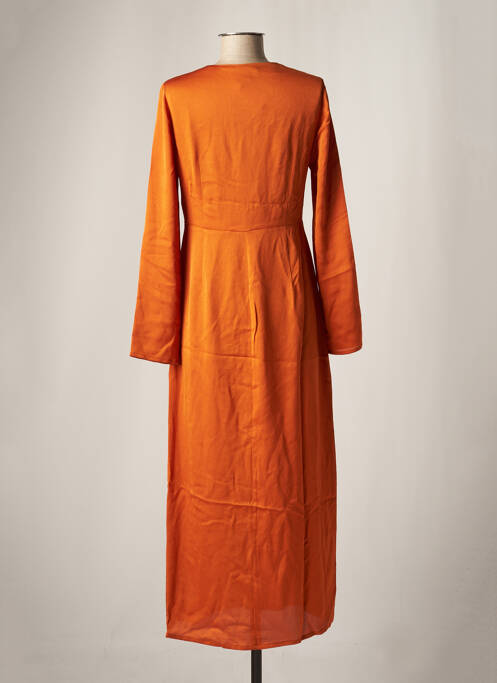 Robe longue manches longues manches longues orange DAY OFF femme