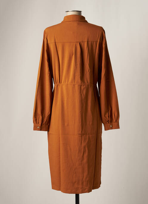Robe mi-longue marron VILA pour femme