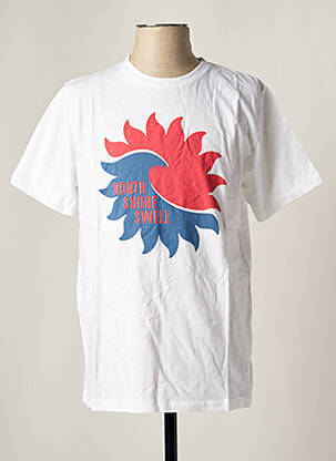 T-shirt stretch manches courtes blanc HARTFORD homme