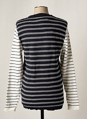Pull finition bords-côtes manches longues bleu SELECTED homme