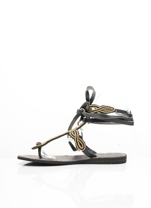 Tongs noir LAIDBACK LONDON pour femme