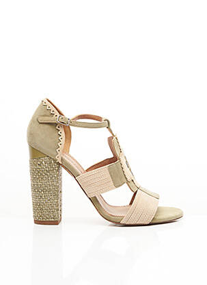 Espadrilles bout rond talon haut de 10cm et plus vert PURA LOPEZ femme