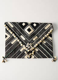 Pochette doublure textile noir STAR MELA femme