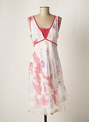 Robe mi-longue rose CARLOPIK pour femme