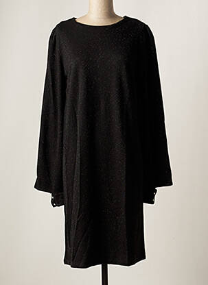 Robe mi-longue manches longues manches longues noir LA FEE MARABOUTEE femme