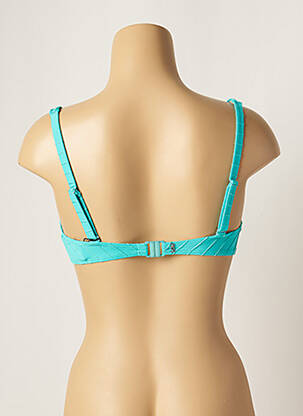 Haut de maillot de bain bretelles élastiquées ajustables bleu LOU femme