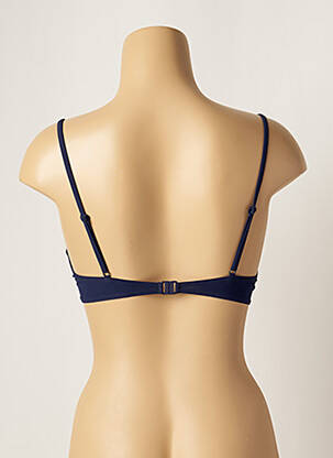 Haut de maillot de bain bretelles élastiquées ajustables bleu LOU femme