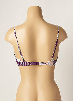 Haut de maillot de bain bretelles élastiquées ajustables violet LOU femme
