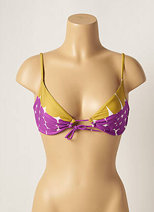 Haut de maillot de bain bretelles élastiquées ajustables violet LOU femme