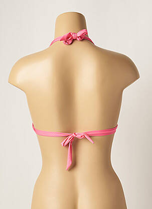 Haut de maillot de bain fermeture liens à nouer haut soutien-gorge avec mousse de rembourrage amovible rose VARIANCE femme