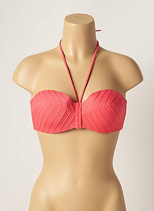 Haut de maillot de bain haut soutien-gorge moulé haut soutien-gorge moulé rose LOU femme