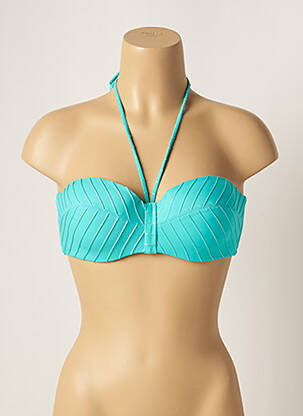 Haut de maillot de bain haut soutien-gorge moulé haut soutien-gorge moulé bleu LOU femme