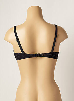 Haut de maillot de bain bretelles élastiquées ajustables noir LOU femme