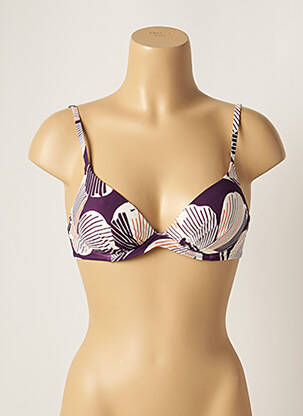Haut de maillot de bain haut soutien-gorge moulé haut soutien-gorge moulé violet LOU femme