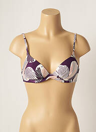 Haut de maillot de bain haut soutien-gorge moulé haut soutien-gorge moulé violet LOU femme