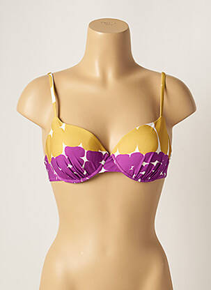 Haut de maillot de bain haut soutien-gorge moulé haut soutien-gorge moulé violet LOU femme