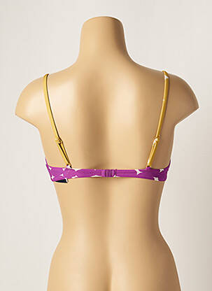 Haut de maillot de bain haut soutien-gorge moulé haut soutien-gorge moulé violet LOU femme