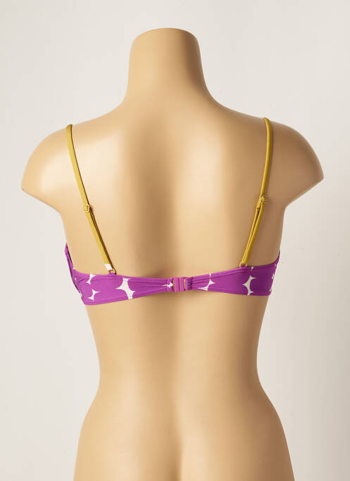 Haut de maillot de bain bretelles élastiquées ajustables violet LOU femme