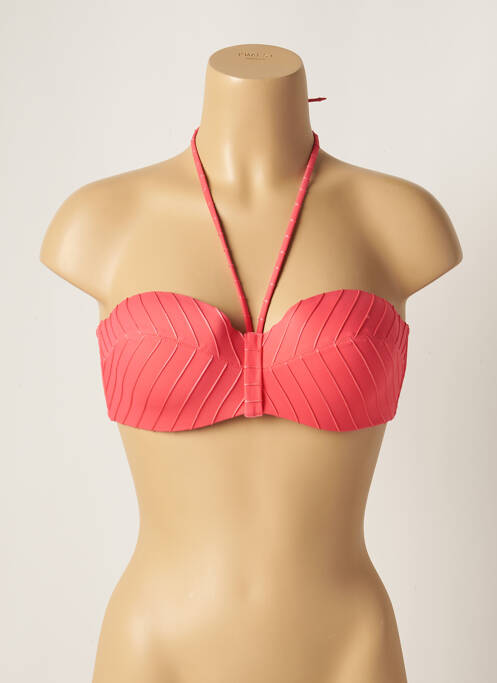 Haut de maillot de bain haut soutien-gorge moulé haut soutien-gorge moulé rose LOU femme