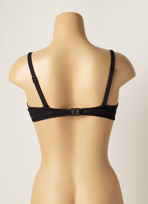 Haut de maillot de bain bretelles élastiquées ajustables noir LOU femme