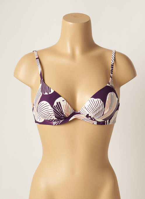 Haut de maillot de bain haut soutien-gorge moulé haut soutien-gorge moulé violet LOU femme