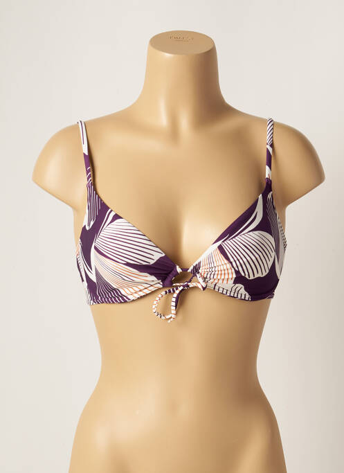 Haut de maillot de bain violet LOU pour femme