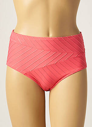 Bas de maillot de bain tissage satiné culotte rose LOU femme