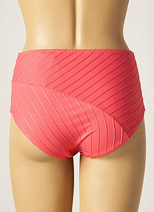 Bas de maillot de bain tissage satiné culotte rose LOU femme