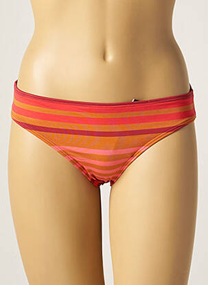 Bas de maillot de bain micro fibres culotte orange LOU femme