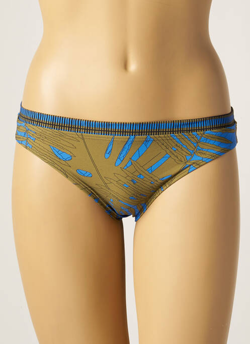 Bas de maillot de bain micro fibres culotte vert LOU femme