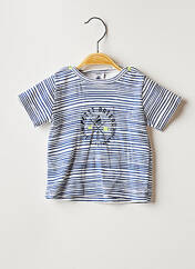 T-shirt bleu PETIT BATEAU pour garçon seconde vue