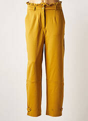 Pantalon droit jaune ICHI pour femme seconde vue