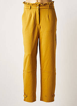 Pantalon droit jaune ICHI pour femme