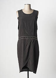 Robe mi-longue sans manche sans manche gris IKKS femme