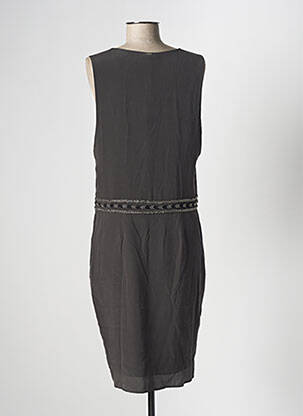 Robe mi-longue sans manche sans manche gris IKKS femme