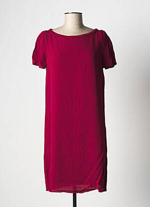 Robe courte manches courtes manches courtes rose IKKS femme