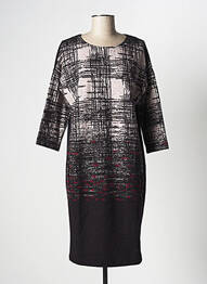 Robe mi-longue manches 3/4 manches 3/4 noir LA FEE MARABOUTEE femme