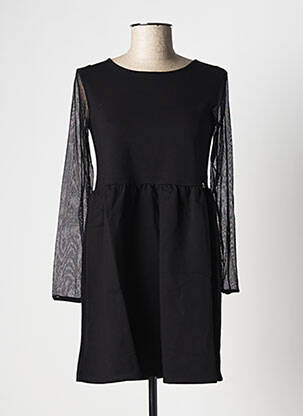 Robe courte manches longues manches longues noir IKKS femme