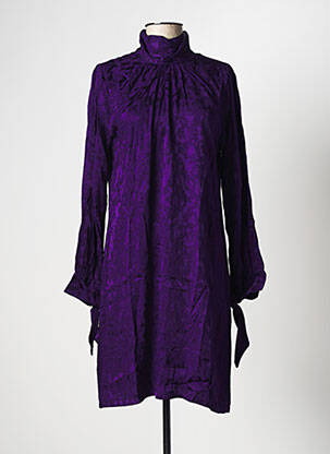 Robe mi-longue violet LA FEE MARABOUTEE pour femme
