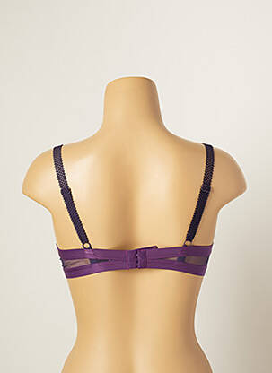 Soutien-gorge effet matière satinée haut soutien-gorge push-up violet IMPLICITE femme