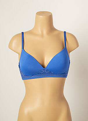 Soutien-gorge sans armature haut soutien-gorge moulé bleu IMPLICITE femme