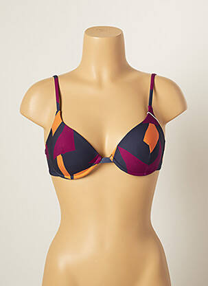 Haut de maillot de bain stretch haut soutien-gorge moulé bleu VANITY FAIR femme