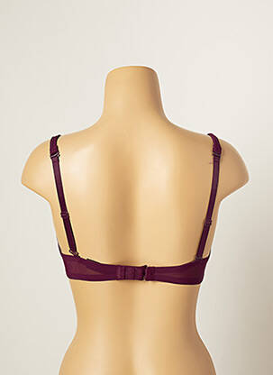 Soutien-gorge effet matière satinée haut soutien-gorge moulé violet IMPLICITE femme
